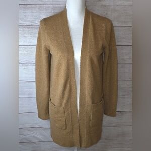 J. Crew Wool Blend Open-front Cardigan With Patch Pockets Size XS